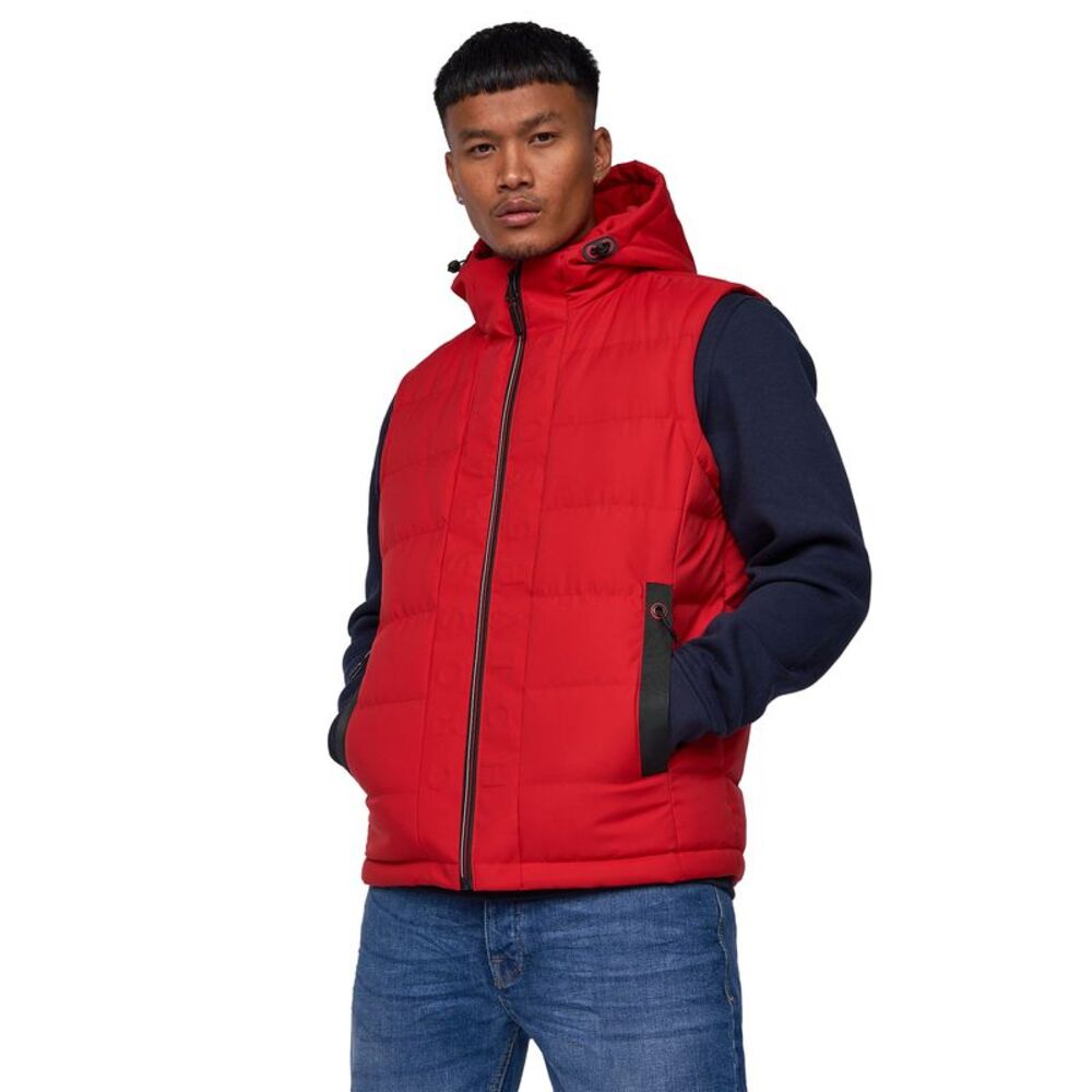 Crosshatch Mens Kampnew Embossed Vest / Red
